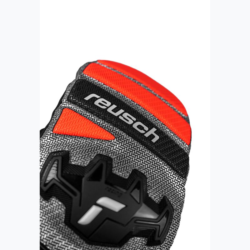 Slidinėjimo pirštinės Reusch Worldcup Warrior R-Tex XT Mitten black/silver/fluo red 4