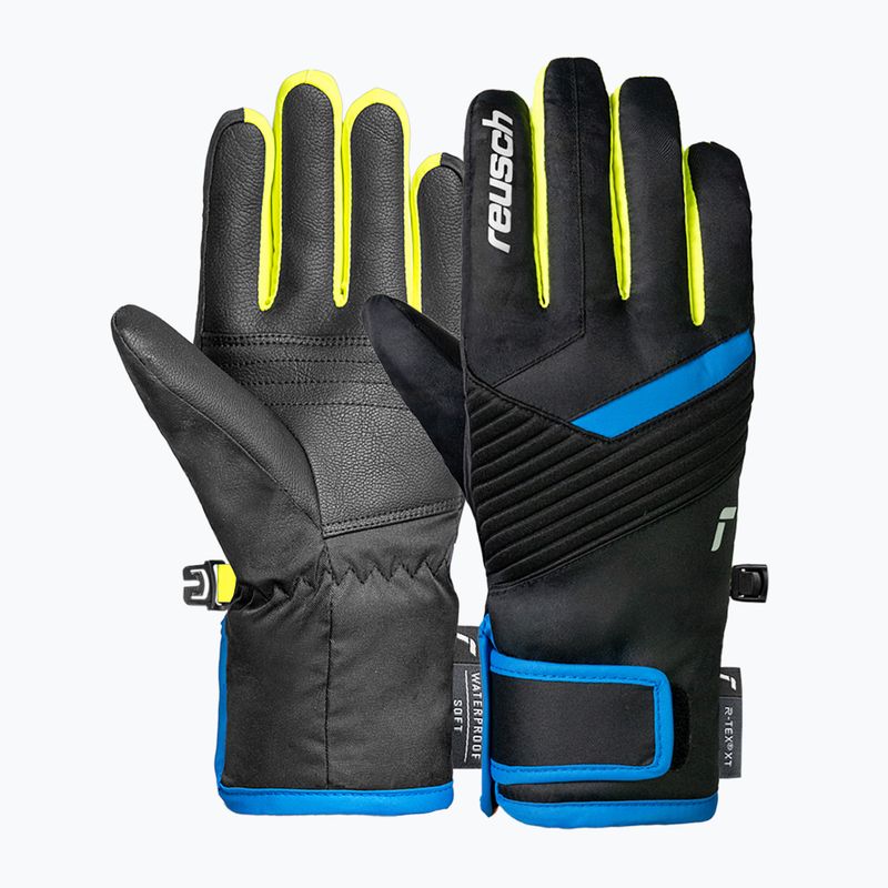 Vaikiškos slidinėjimo pirštinės Reusch Dan R-Tex XT Junior black/brilliant blue/safety yellow 2