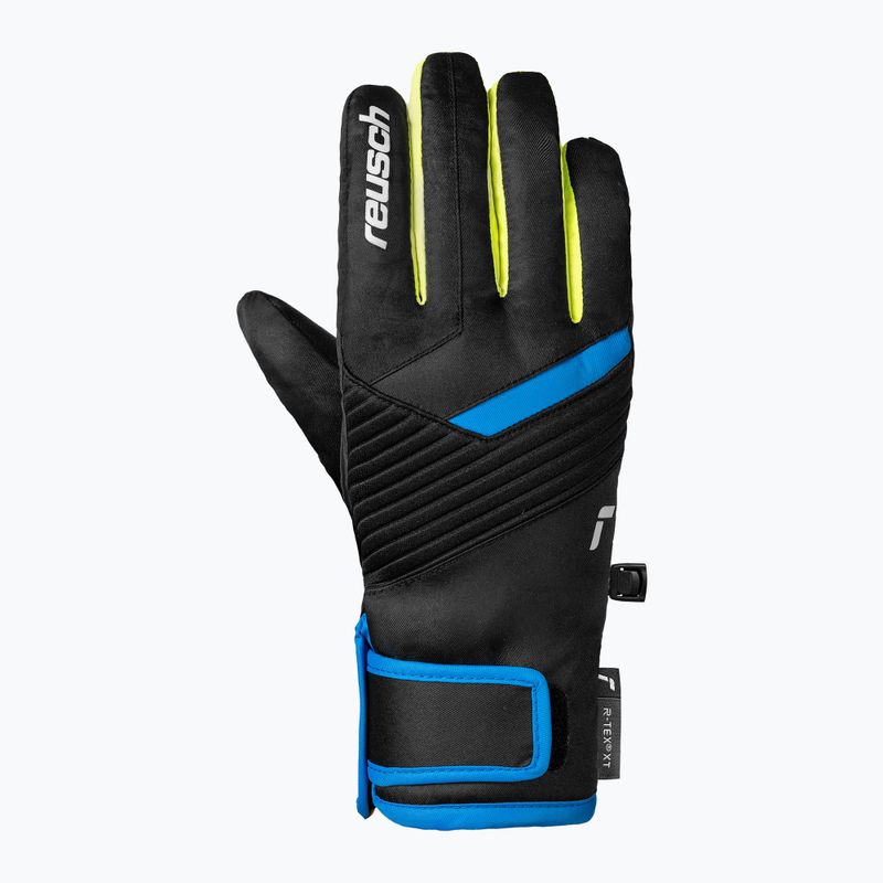 Vaikiškos slidinėjimo pirštinės Reusch Dan R-Tex XT Junior black/brilliant blue/safety yellow 3