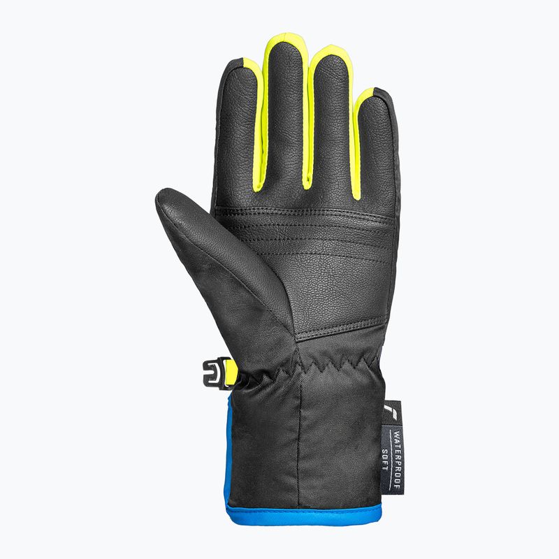 Vaikiškos slidinėjimo pirštinės Reusch Dan R-Tex XT Junior black/brilliant blue/safety yellow 4