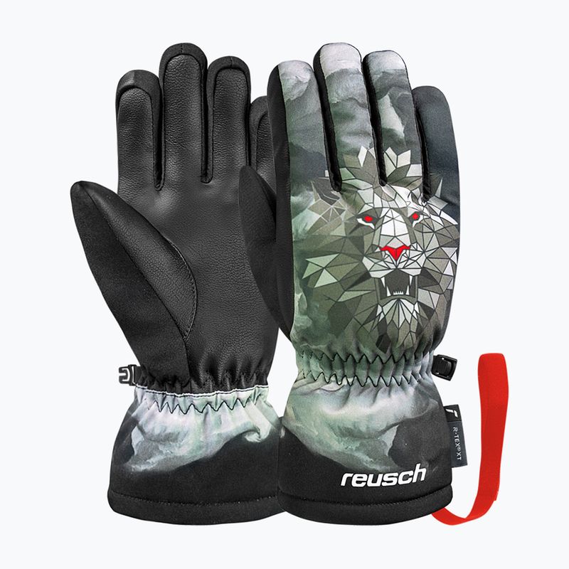 Vaikiškos slidinėjimo pirštinės Reusch Carter R-Tex XT blck/silver/fluo red