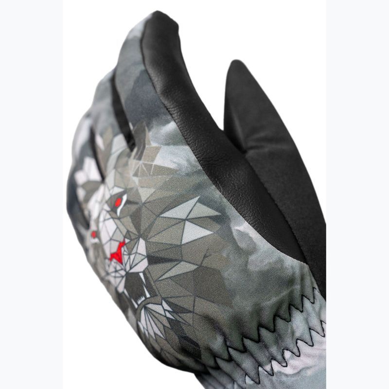 Vaikiškos slidinėjimo pirštinės Reusch Carter R-Tex XT blck/silver/fluo red 4