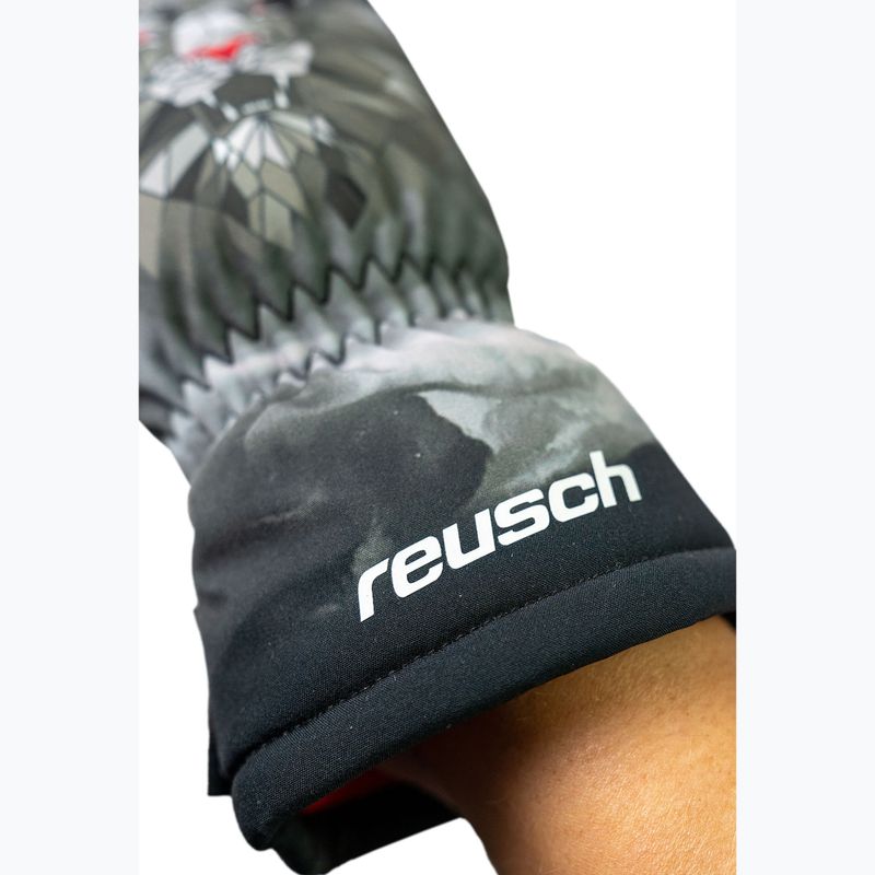 Vaikiškos slidinėjimo pirštinės Reusch Carter R-Tex XT blck/silver/fluo red 6