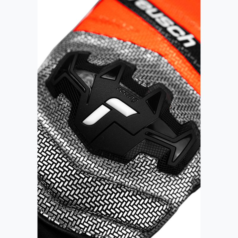 Vaikiškos slidinėjimo pirštinės Reusch Worldcup Warrior GS Mitten black/silver/fluo red 5