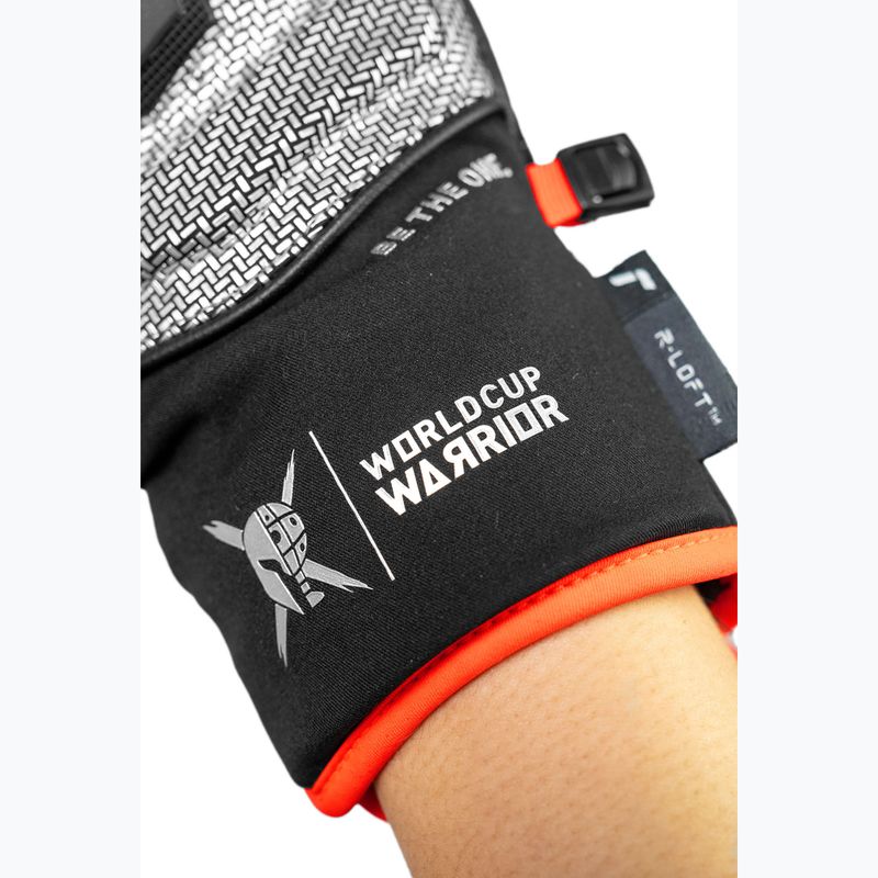 Vaikiškos slidinėjimo pirštinės Reusch Worldcup Warrior GS Mitten black/silver/fluo red 7