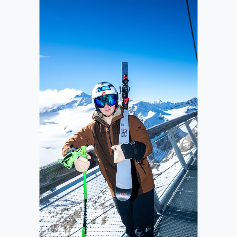 Vyriškos slidinėjimo pirštinės Reusch Duality R-Wool Lobster tan/black 9