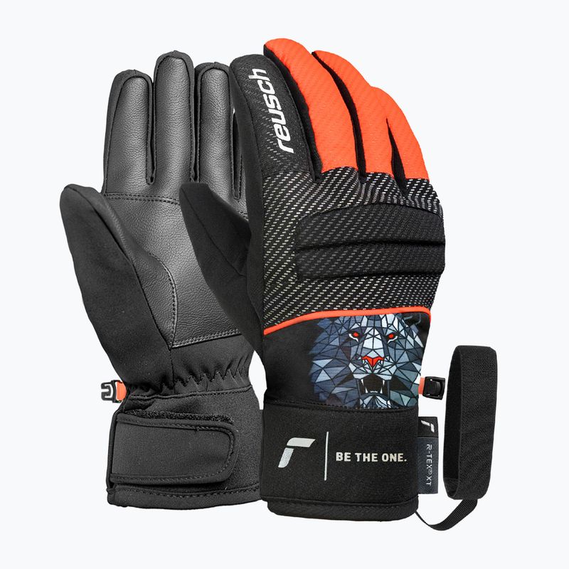 Vaikiškos slidinėjimo pirštinės Reusch Warrior R-Tex XT Junior black/silver/fluo red 2