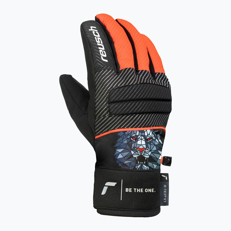 Vaikiškos slidinėjimo pirštinės Reusch Warrior R-Tex XT Junior black/silver/fluo red 3