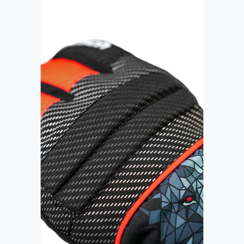 Vaikiškos slidinėjimo pirštinės Reusch Warrior R-Tex XT Junior black/silver/fluo red 6