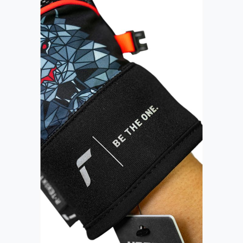 Vaikiškos slidinėjimo pirštinės Reusch Warrior R-Tex XT Junior black/silver/fluo red 8