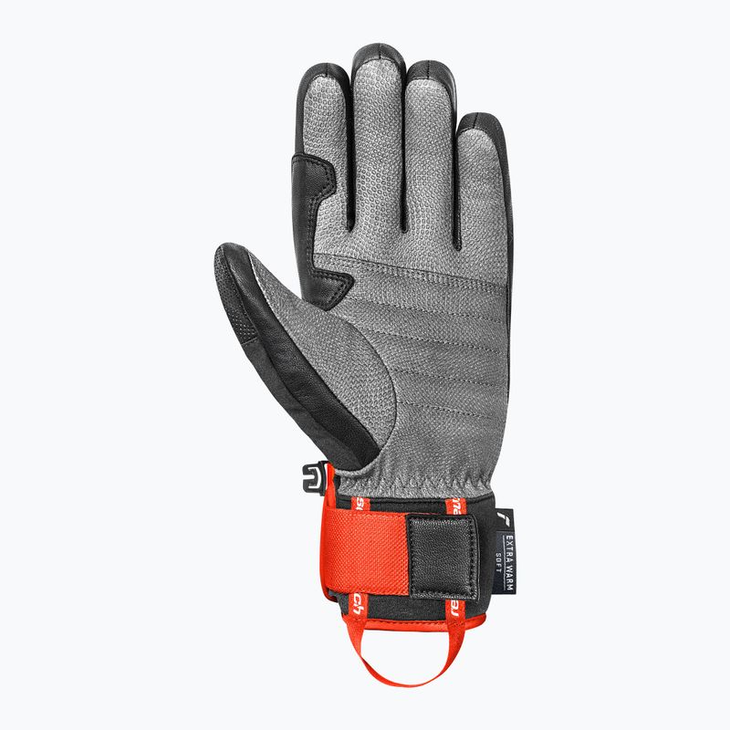 Vyriškos slidinėjimo pirštinės Reusch Alpine Master black/silver/fluo red 4