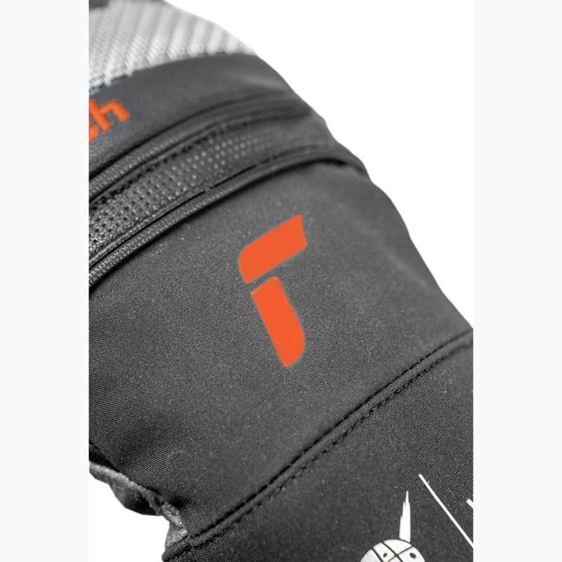 Vyriškos slidinėjimo pirštinės Reusch Alpine Master black/silver/fluo red 6