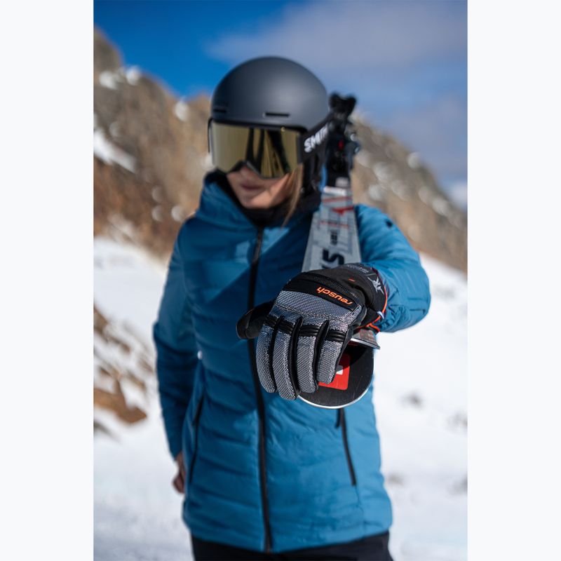 Vyriškos slidinėjimo pirštinės Reusch Alpine Master black/silver/fluo red 13