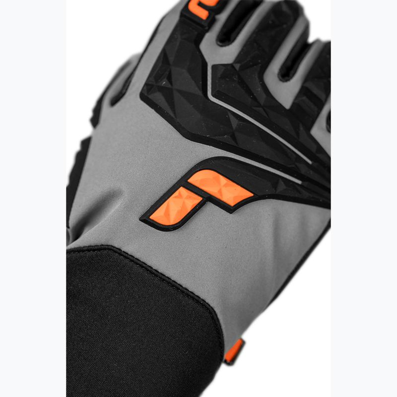 Vyriškos slidinėjimo pirštinės Reusch Ultra steel grey / black / shoc 6