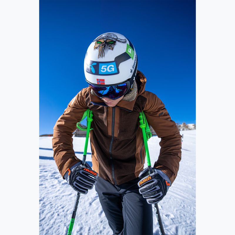 Vyriškos slidinėjimo pirštinės Reusch Ultra steel grey / black / shoc 13