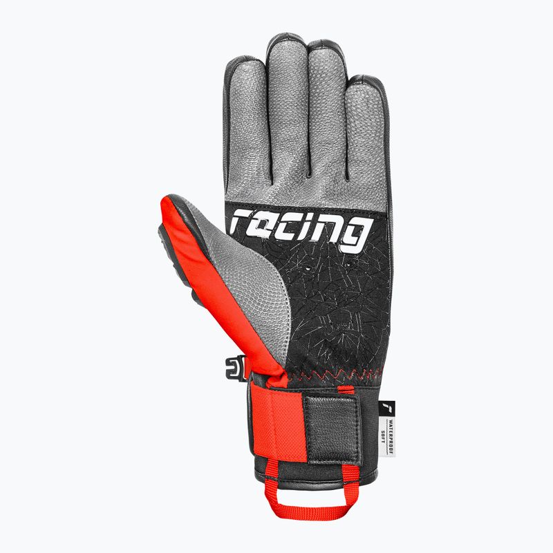Vyriškos slidinėjimo pirštinės Reusch Ultra black/fluorescent red 3