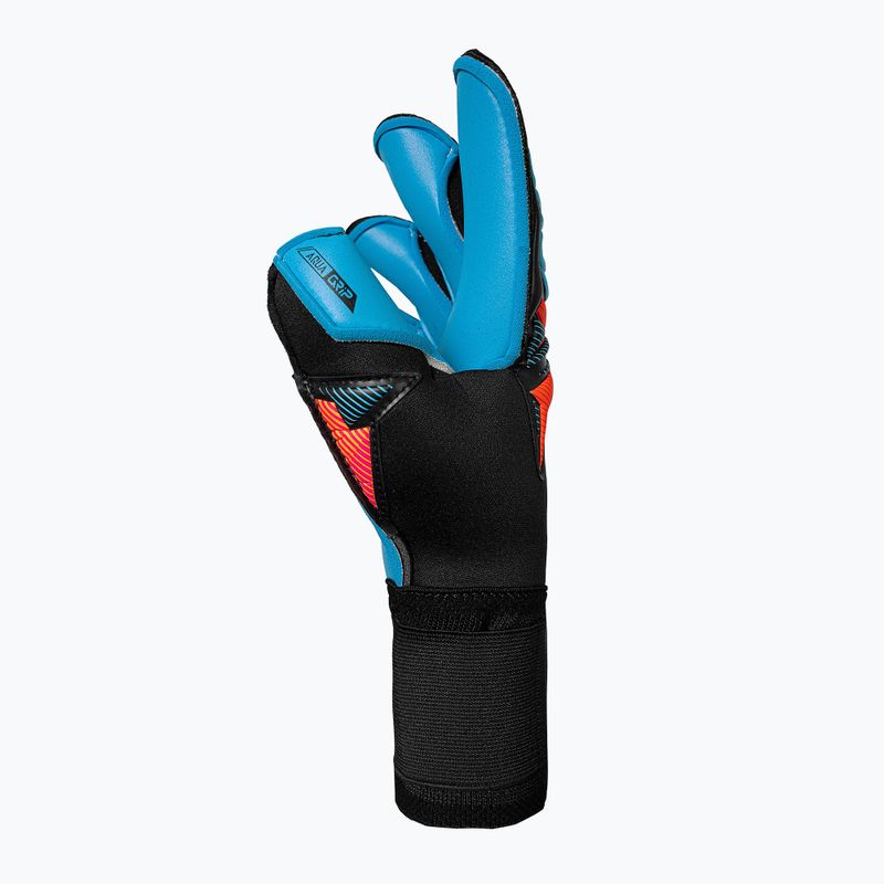 Vartininko pirštinės Reusch Attrakt Aqua Evolution black/shocking orange/aqua blue 4
