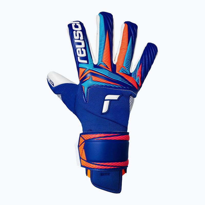 Vartininko pirštinės Reusch Attrakt Gold X Guardian sharp blue/white/shocking orange 2