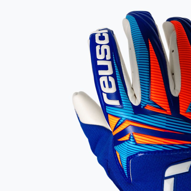 Vartininko pirštinės Reusch Attrakt Gold X Guardian sharp blue/white/shocking orange 6