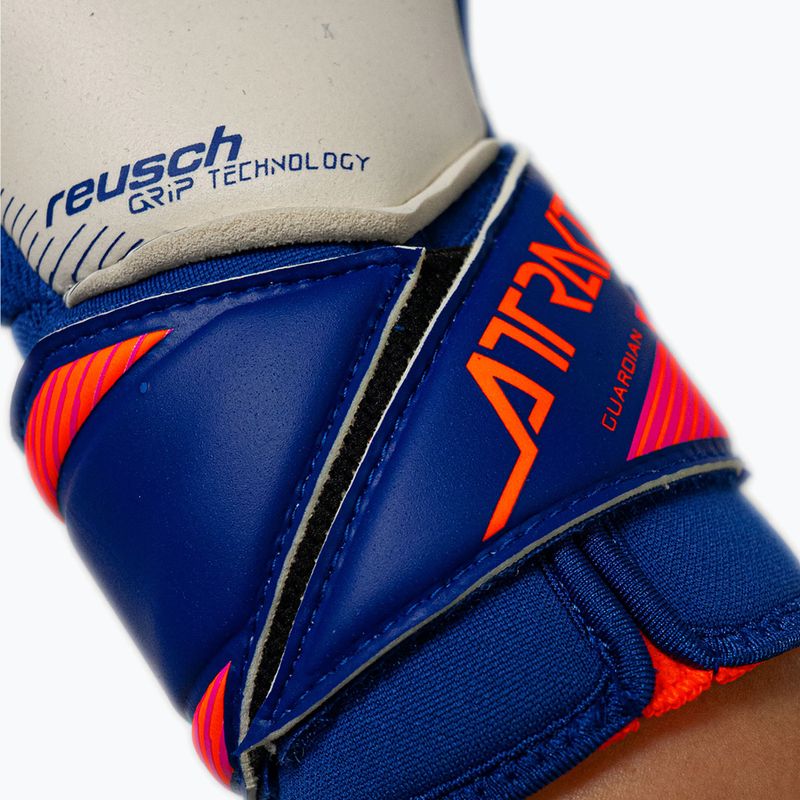Vartininko pirštinės Reusch Attrakt Gold X Guardian sharp blue/white/shocking orange 8