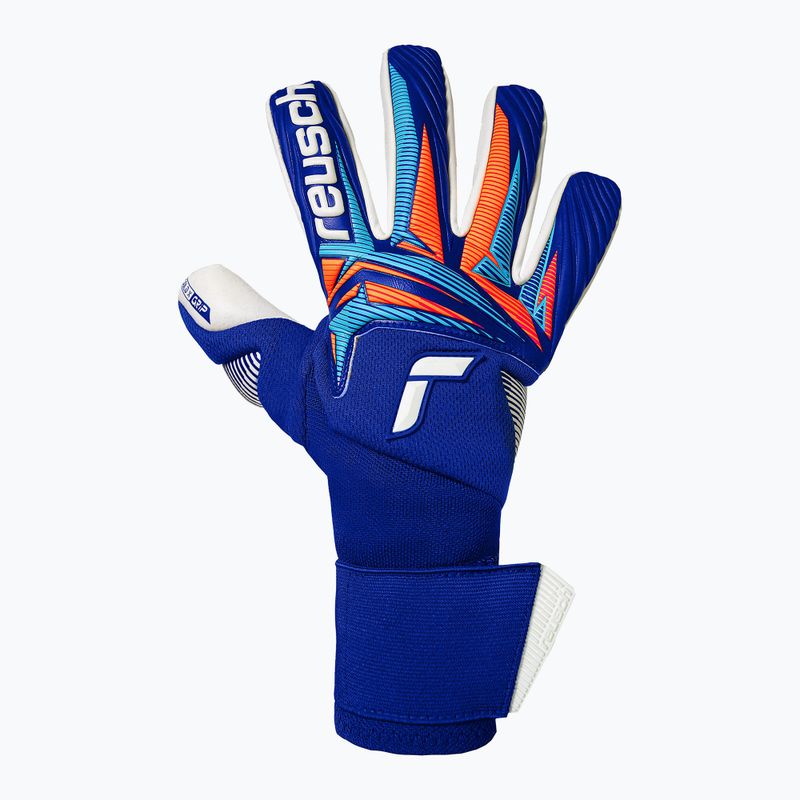 Vartininko pirštinės Reusch Attrakt Gold X NC Gravity sharp blue/white/shocking orange 2