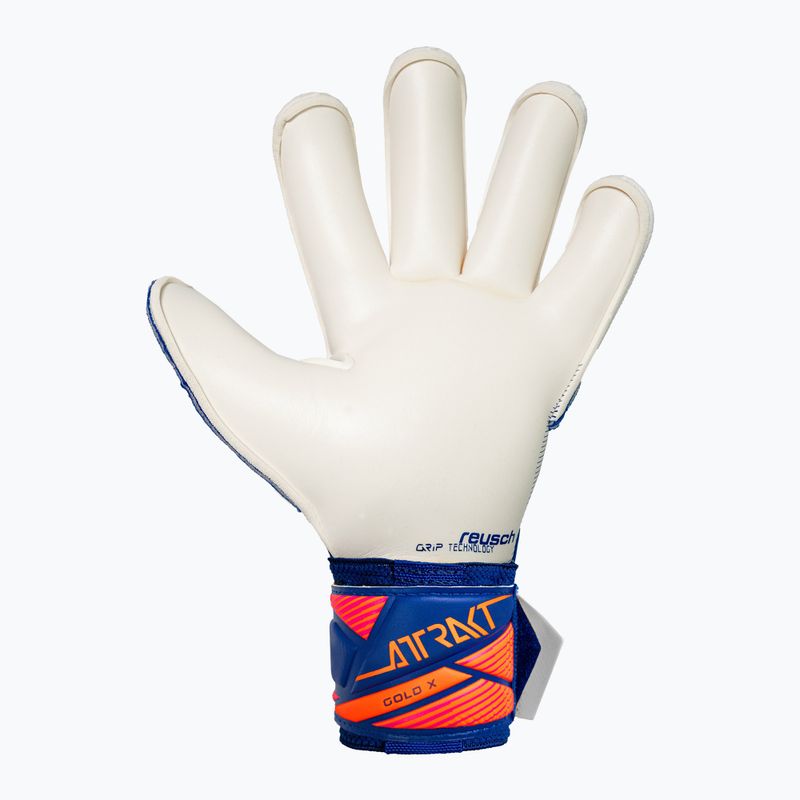 Vartininko pirštinės Reusch Attrakt Gold X Roll Finger sharp blue/white/shocking orange 3
