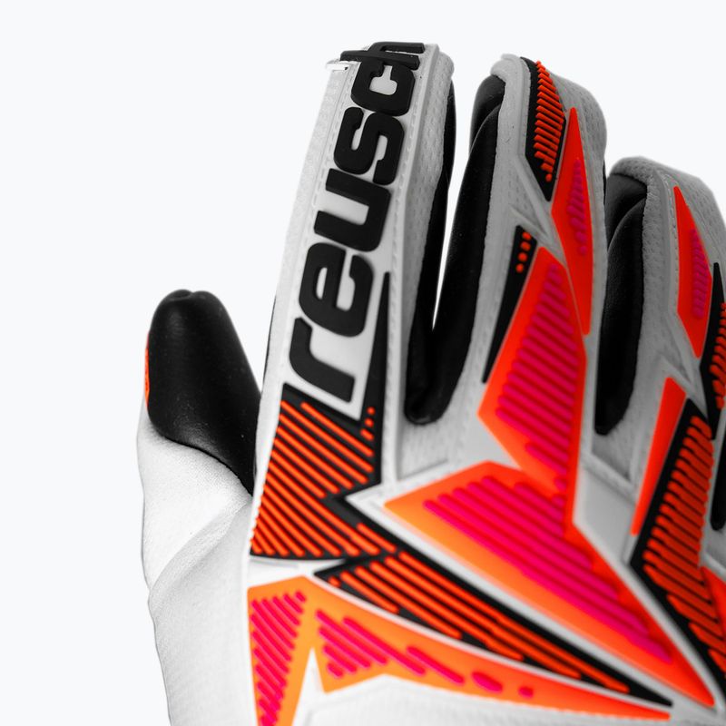 Vartininko pirštinės Reusch Attrakt Freegel Gold X white/shocking orange/black 7