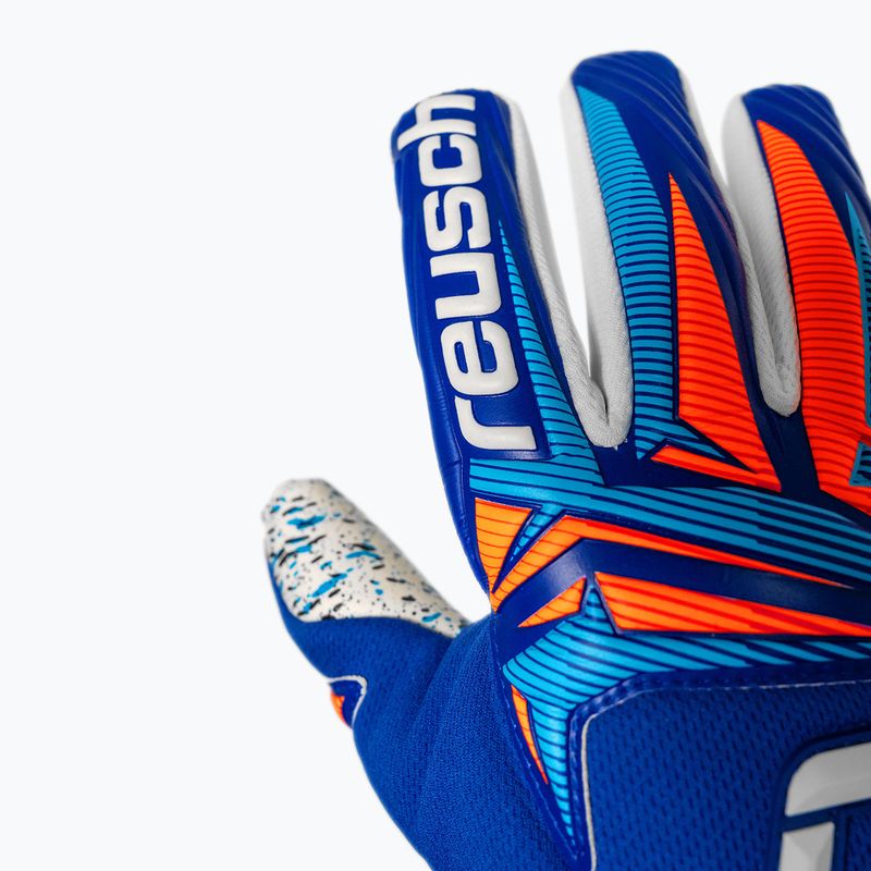 Vartininko pirštinės Reusch Attrakt Fusion NC sharp blue/white/shocking orange 6