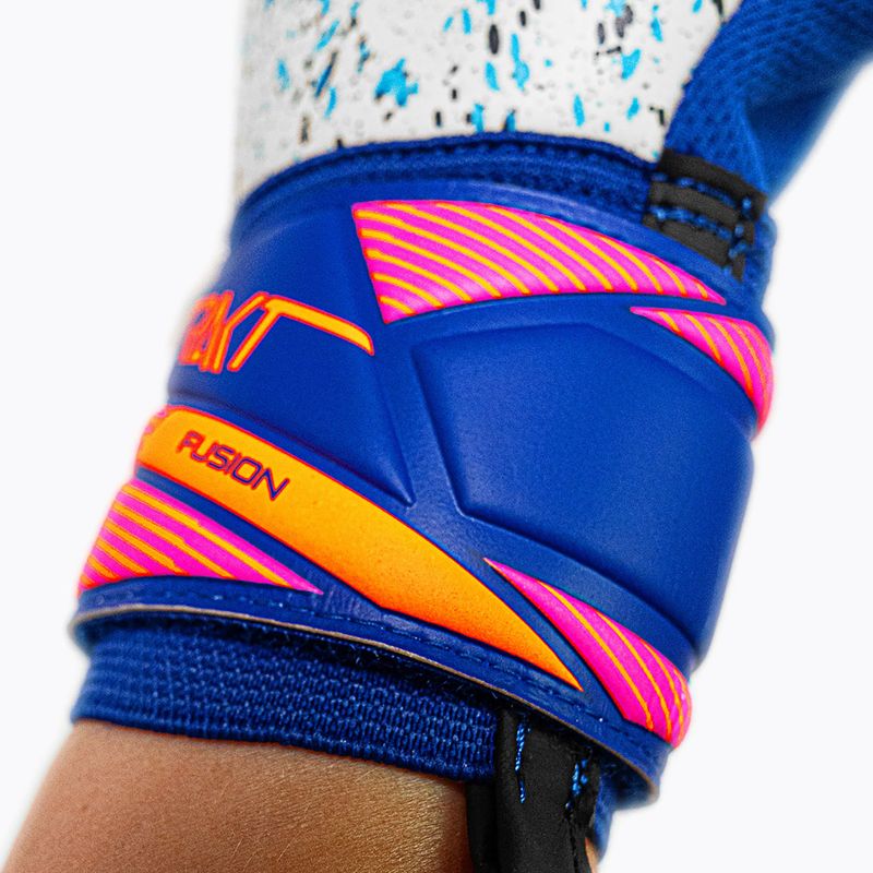 Vartininko pirštinės Reusch Attrakt Fusion NC sharp blue/white/shocking orange 8