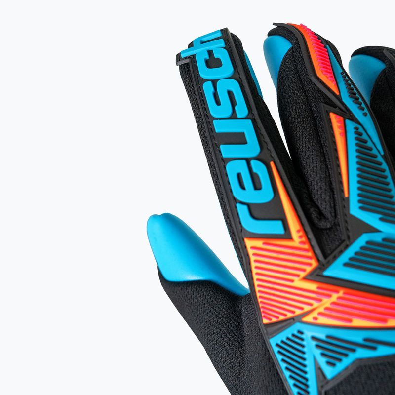 Vartininko pirštinės Reusch Attrakt Freegel Aqua black/shocking orange/aqua blue 7