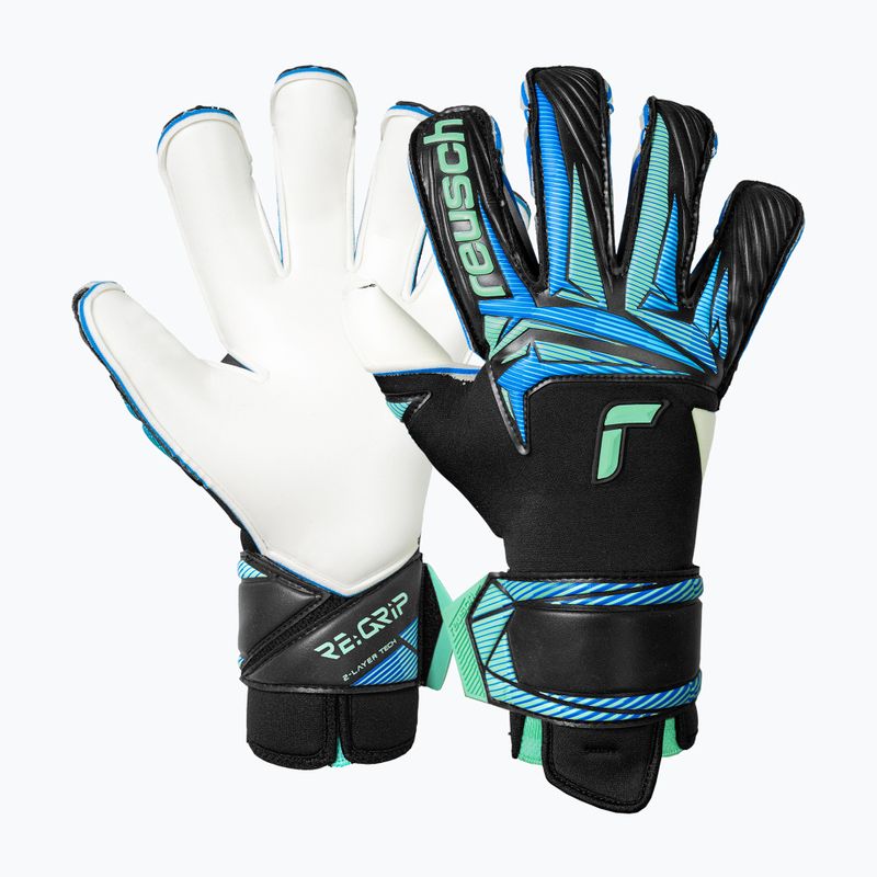 Vartininko pirštinės Reusch Attrakt RE:GRIP Evolution black/ocean light 2