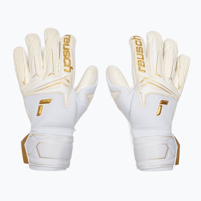 Vartininko pirštinės Reusch Attrakt AB1 Advance white/gold 2