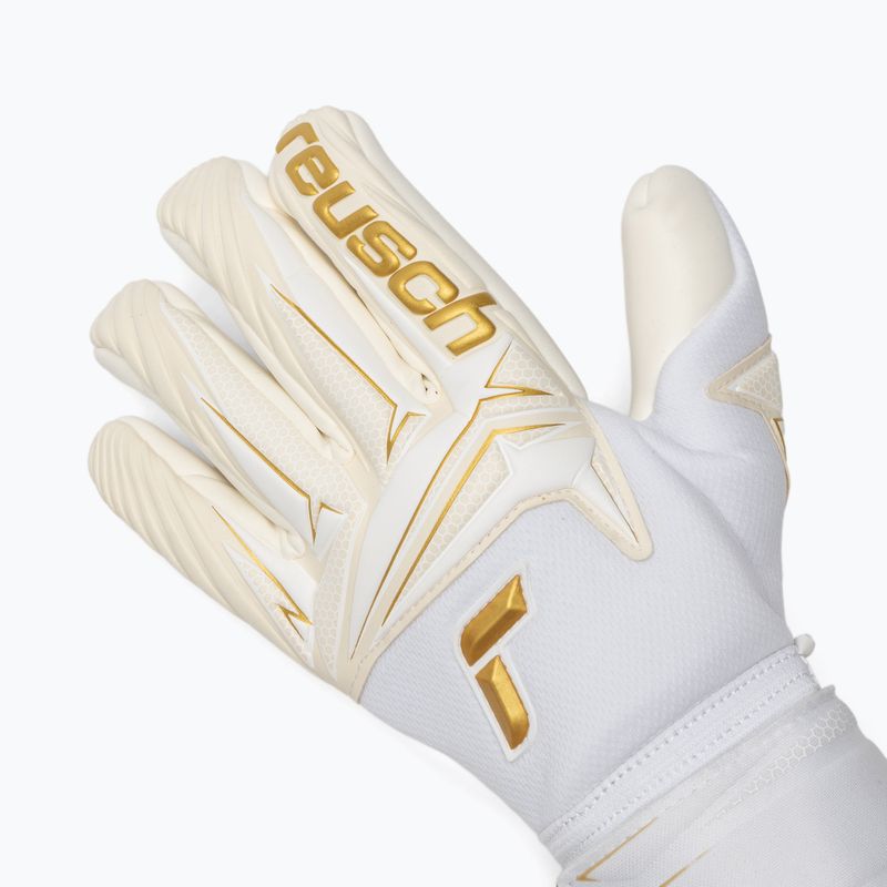 Vartininko pirštinės Reusch Attrakt AB1 Advance white/gold 4