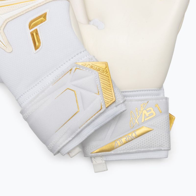 Vartininko pirštinės Reusch Attrakt AB1 Advance white/gold 5
