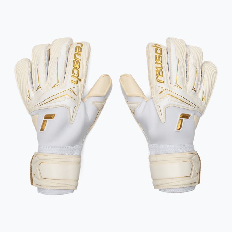 Vartininko pirštinės Reusch Attrakt AB1 Duo white/gold 2