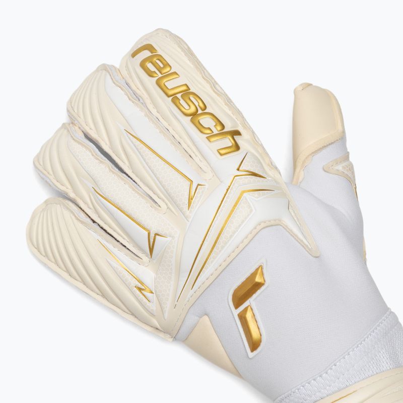 Vartininko pirštinės Reusch Attrakt AB1 Duo white/gold 4