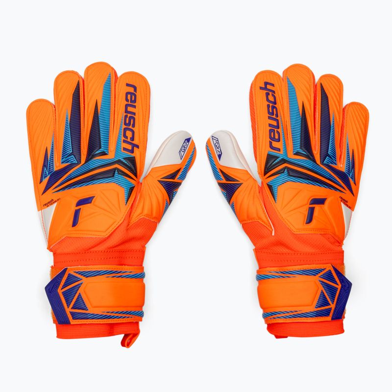 Vaikiškos vartininko pirštinės Reusch Attrakt Grip Junior shocking orange/blue 2