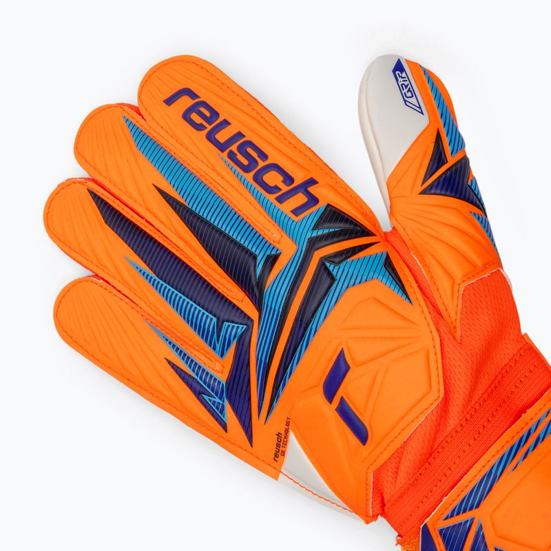 Vaikiškos vartininko pirštinės Reusch Attrakt Grip Junior shocking orange/blue 4