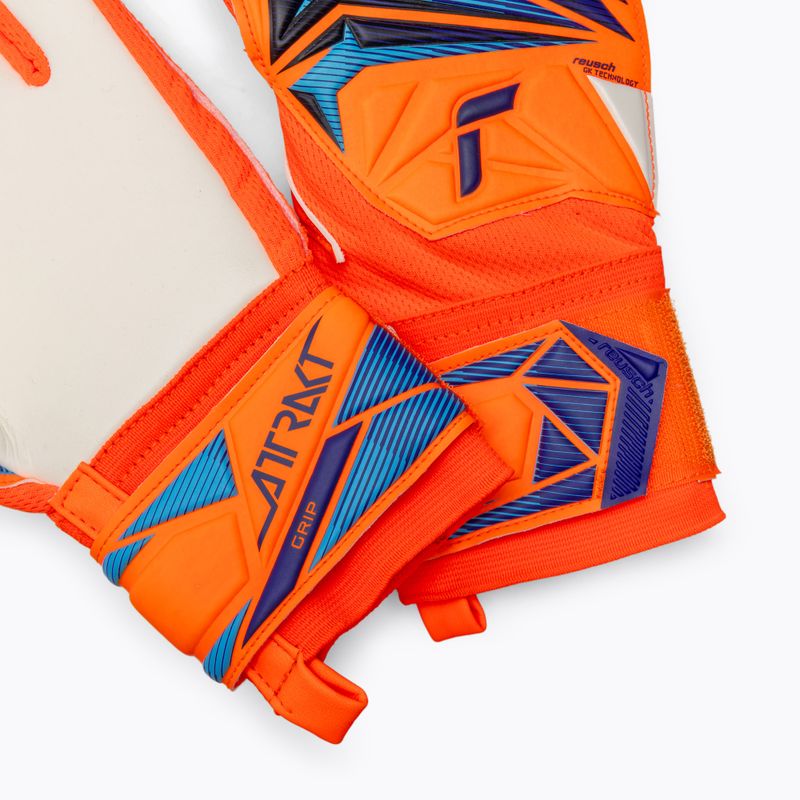 Vaikiškos vartininko pirštinės Reusch Attrakt Grip Junior shocking orange/blue 5