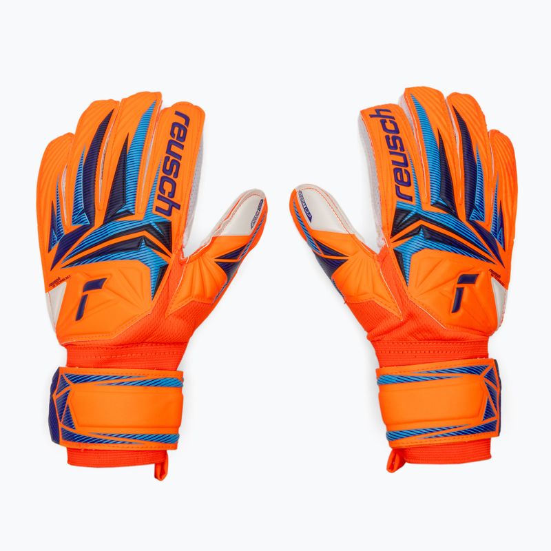 Vaikiškos vartininko pirštinės Reusch Attrakt Advance Junior shocking orange/blue 2