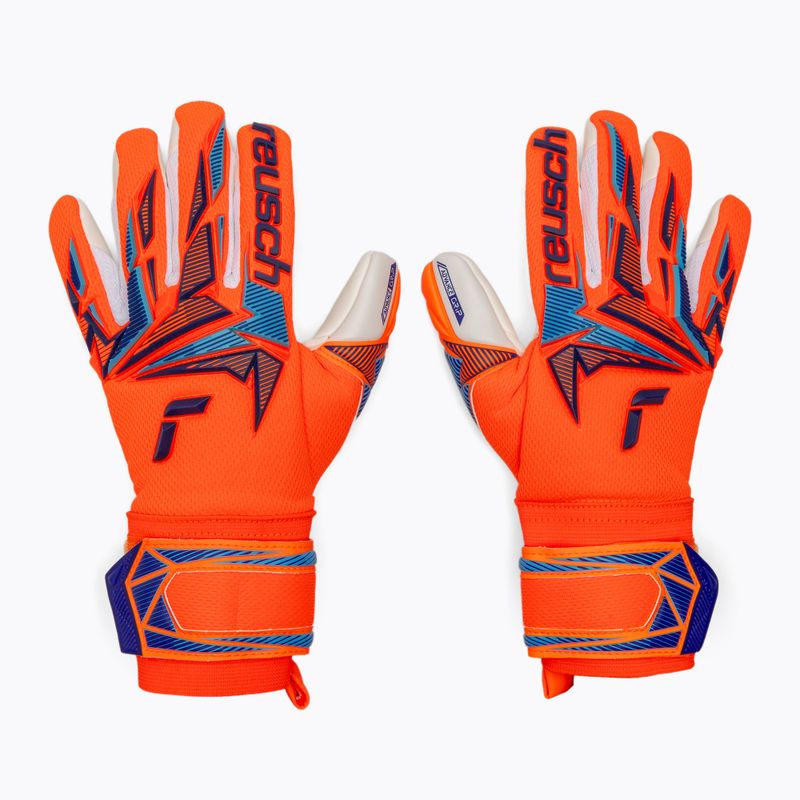 Vaikiškos vartininko pirštinės Reusch Attrakt Freegel Advance Junior shocking orange/blue 2