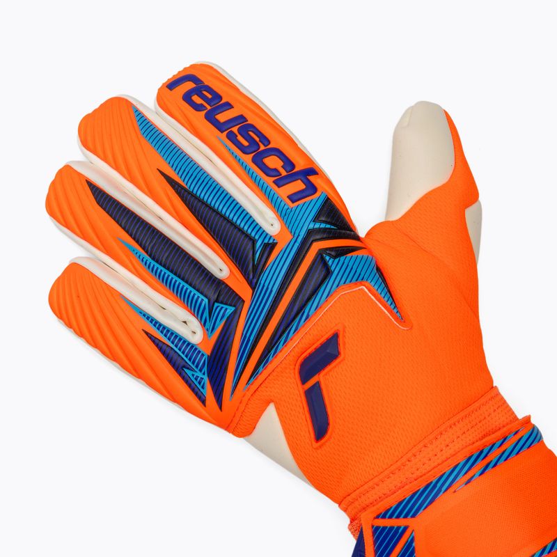 Vartininko pirštinės Reusch Attrakt Gold X NC shocking orange/blue 4