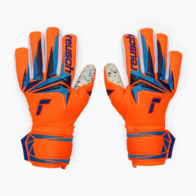 Vartininko pirštinės Reusch Attrakt Fusion NC shocking orange/blue 2