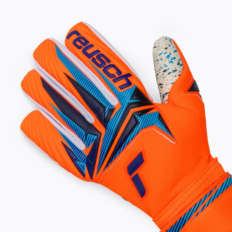 Vartininko pirštinės Reusch Attrakt Fusion NC shocking orange/blue 4