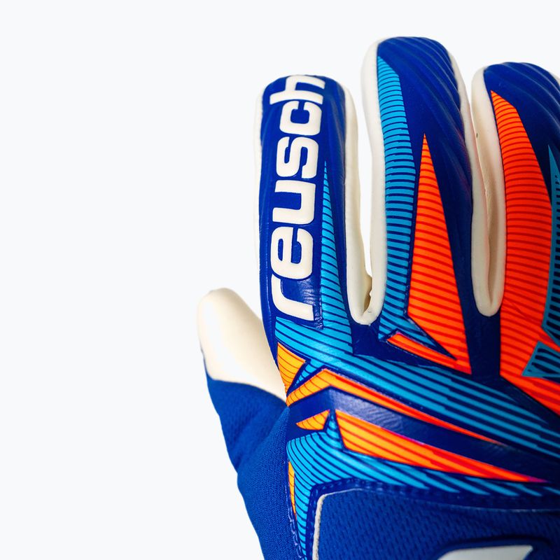 Vartininko pirštinės Reusch Attrakt Gold X NC sharp blue/white/shocking orange 6