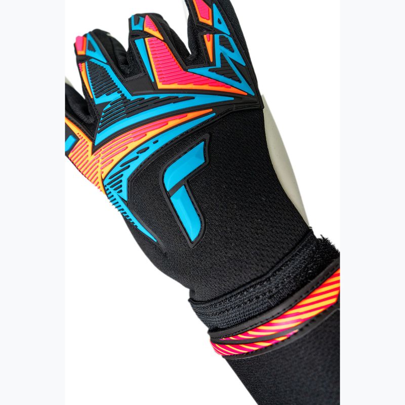 Vartininko pirštinės Reusch Attrakt Freegel Advance black/aqua blue/shocking orange 5