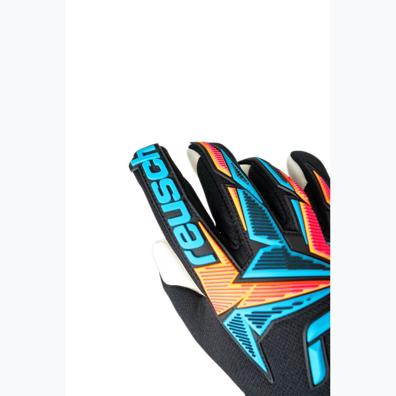 Vartininko pirštinės Reusch Attrakt Freegel Advance black/aqua blue/shocking orange 6