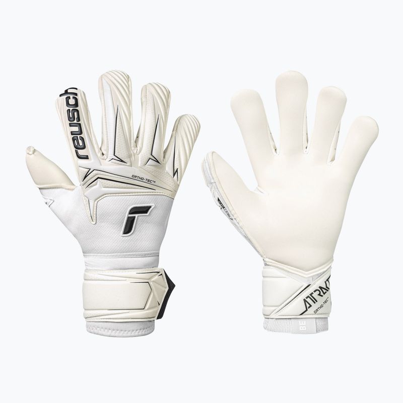 Vartininko pirštinės Reusch Attrakt Gold X Ortho-Tec white