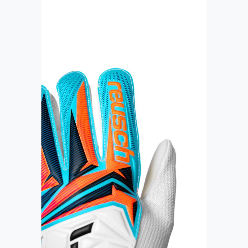 Vaikiškos vartininko pirštinės Reusch Attrakt Starter Solid Junior white/light blue 5