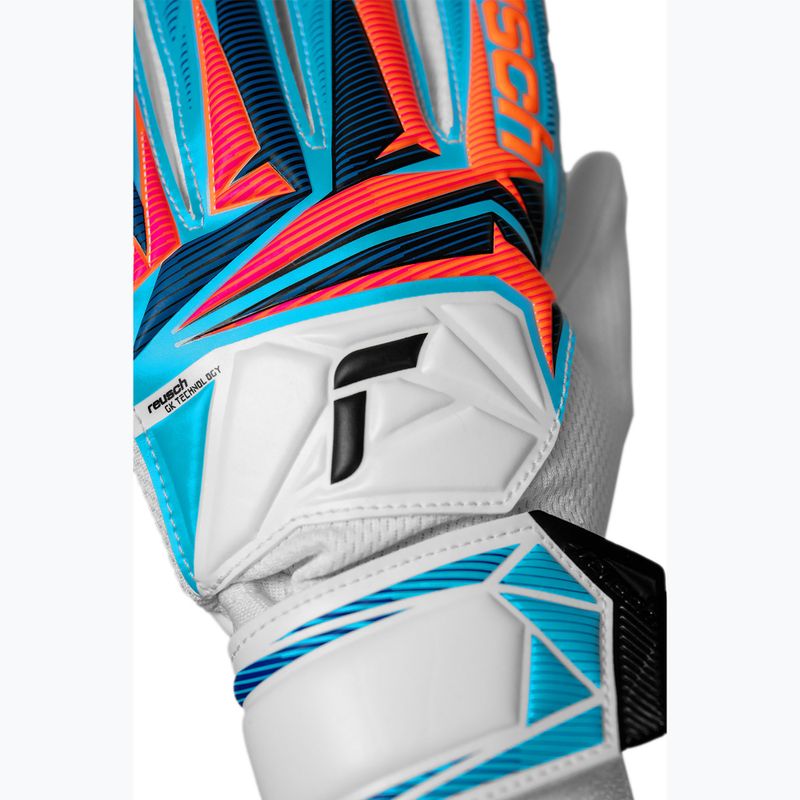 Vaikiškos vartininko pirštinės Reusch Attrakt Starter Solid Junior white/light blue 6